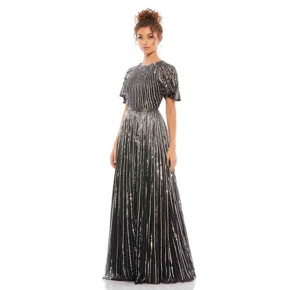 Mac Duggal 4913 Butterfly Sleeve Evening Dress size 16 NWT - Picture 1 of 7